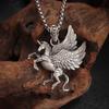 Vintage Gold Wings Wings Necklace Hell Devil Mother Pendant for Men and Women Couples Hip Hop Rock Punk Jewelry
