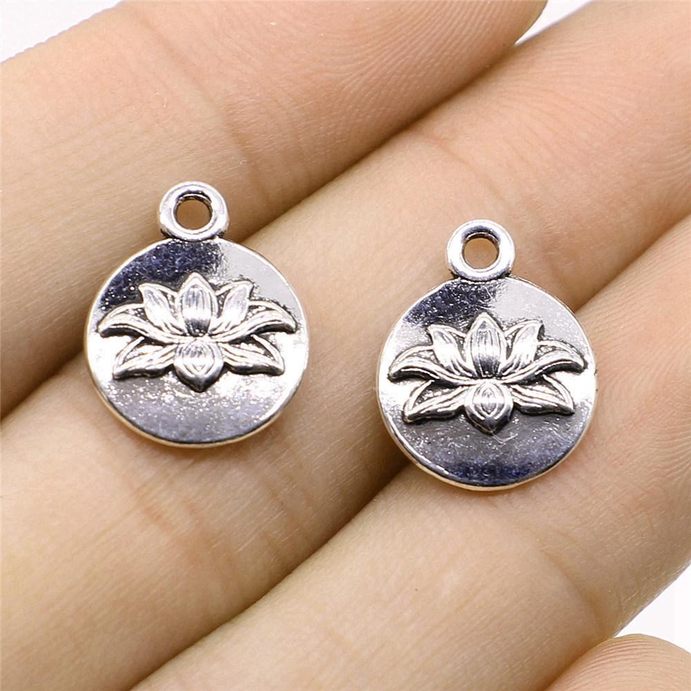 Charms Rose Lotus Pendants Wedding Jewelry Findings QC107