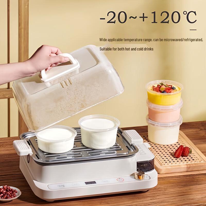 Disposable High-Temperature Pudding & Yogurt Cups with Flat Lids