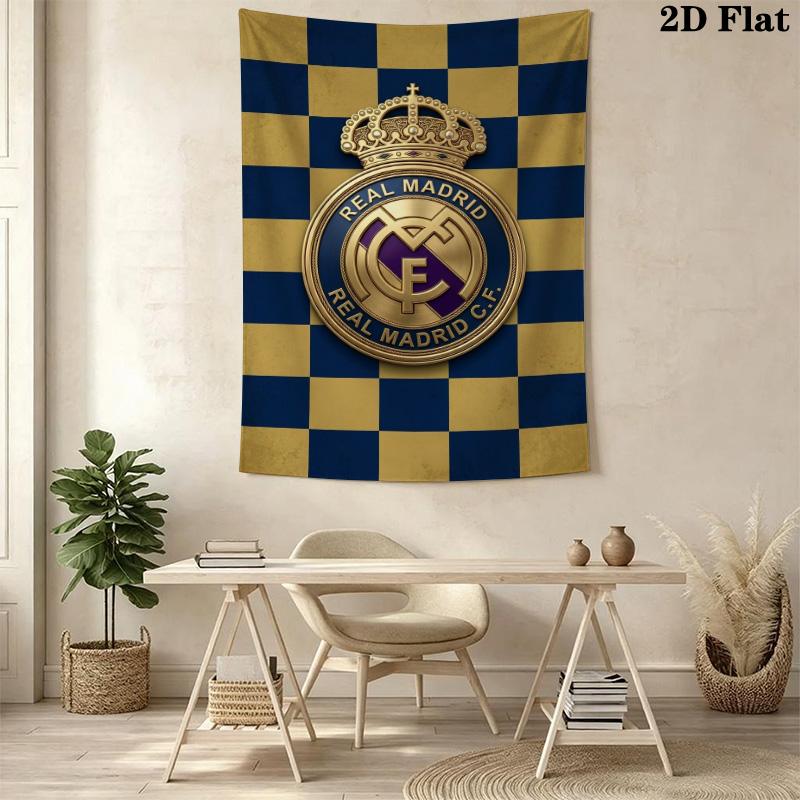 Real Madrid Cf Legacy Gold Blue Bedding 1 Duvet Cover 2 Pillowcase Without Core Soft And Comfortable Bedding Set Duvet Cover And Pillowcase