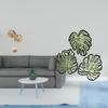 Nordic Abstract Metal Sculpture And Wooden Palm Leaves Wall Art Creative Tropical Jungle Decor for