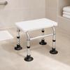 Non Slip Feet Shower Chair Aluminum Alloy Bath Seat Practical Shower Stool  Indoor Shower Bathroom