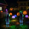 Yousheng 2 Pcs Scary Garden Metal Stakes Spooky Twins Yard Signs for Lawn Patio Haunted House Halloween Outdoor Decorations