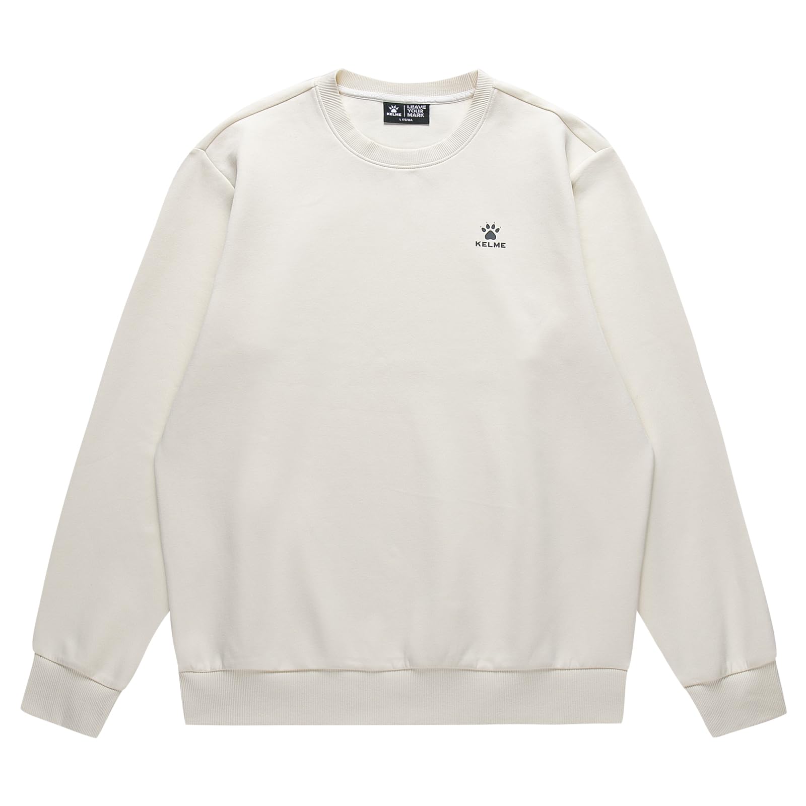 

Мужской свитшот с длинным рукавом и круглым вырезом горловины с логотипом в одной точке (Белый, Л)