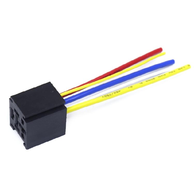 Reliable 80A Relays Socket Wiring Harness for Vehicle Electrical System with Clear Identification Mark Easy Installation