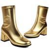 Fashion Autumn Ankle Boots for Women Black Gold Short Boot Fashion Square Toe Thigh Dance Fetish Party Shoes Lady Large Size 45