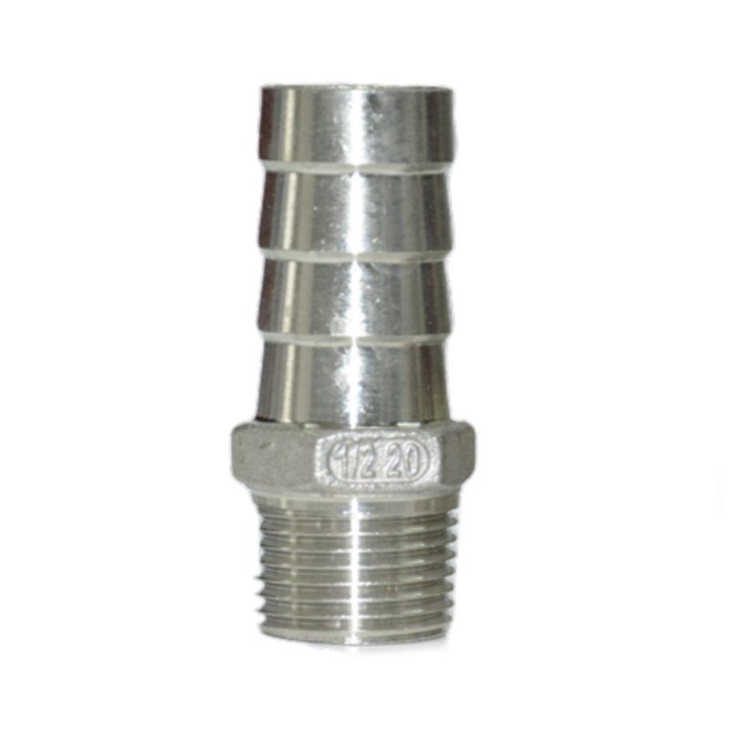 304 Stainless Steel Hex Threaded Water Hose Barb Connector