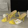 Fashion Eilyken Sexy PVC Transparent Flower Narrow Band Women Sandals Street Style Open Toe Thin High Heels Party Prom Shoes