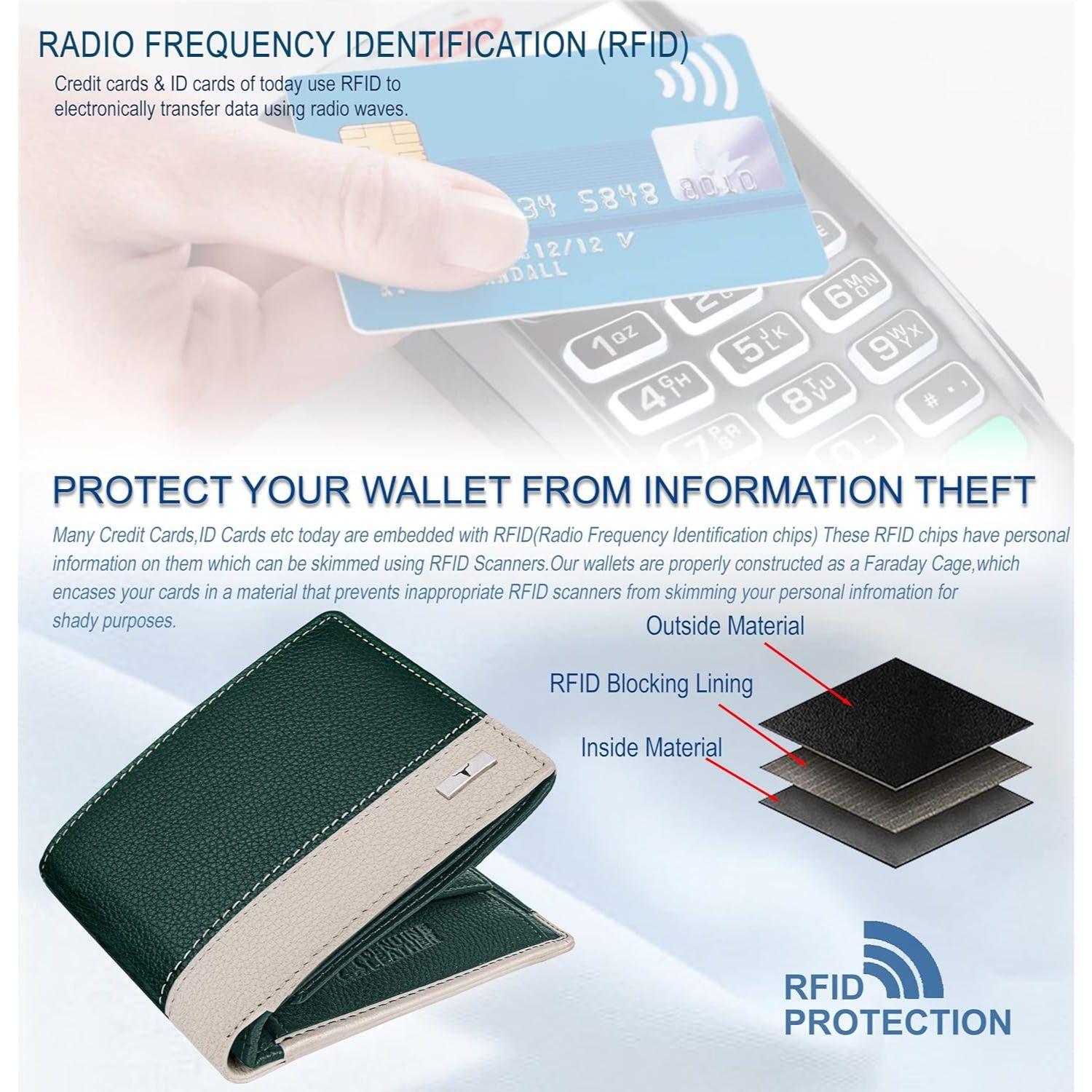 Мужской кожаный кошелек цвета Seattle Green/Sand — фото 4