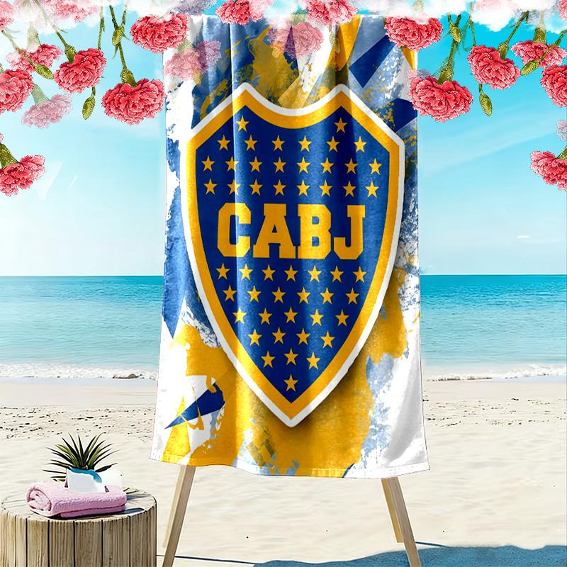 Boca Juniors Print Beach Towel, Large Soft Quick Dry Towel for Beach Camping Swimming