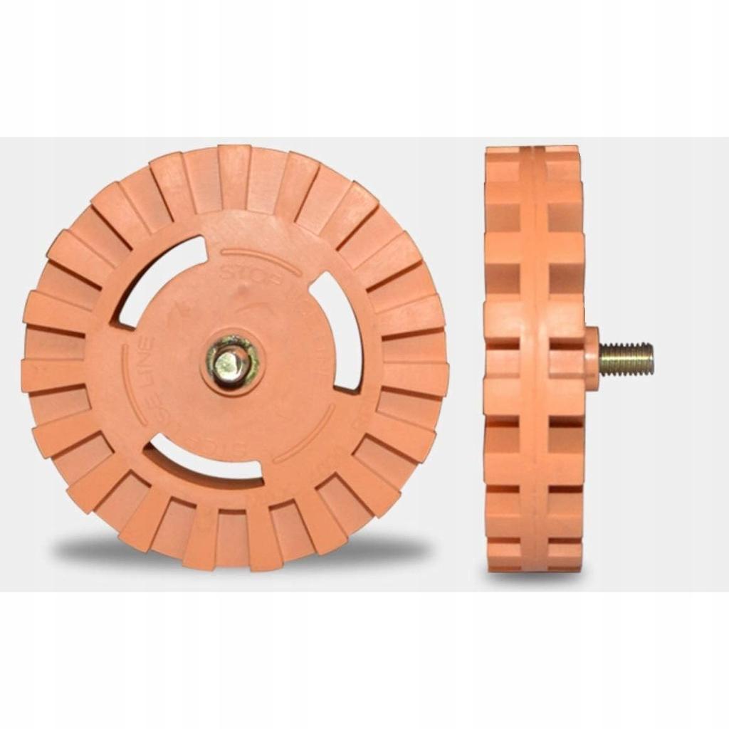 Rubber disc for removing glue from rims "flower" 100mm + screwdriver adapter