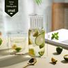 Shangqi Vertical Stripe Glass Pitcher & Cup Set