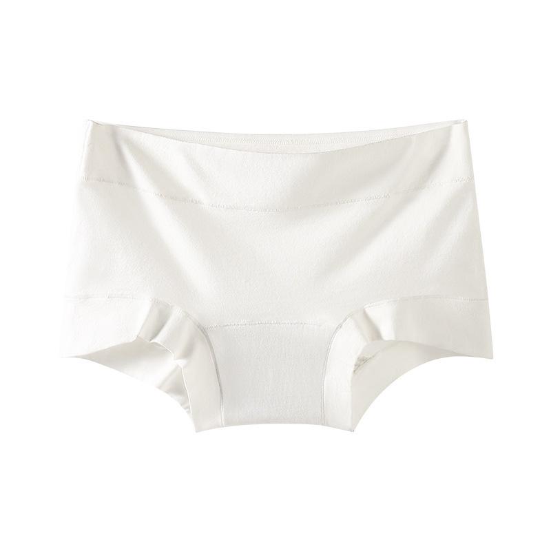 Women s Summer Pure Cotton 10A Antibacterial Cotton Crotch Skin Friendly and Breathable Mid High Waist Briefs M белый