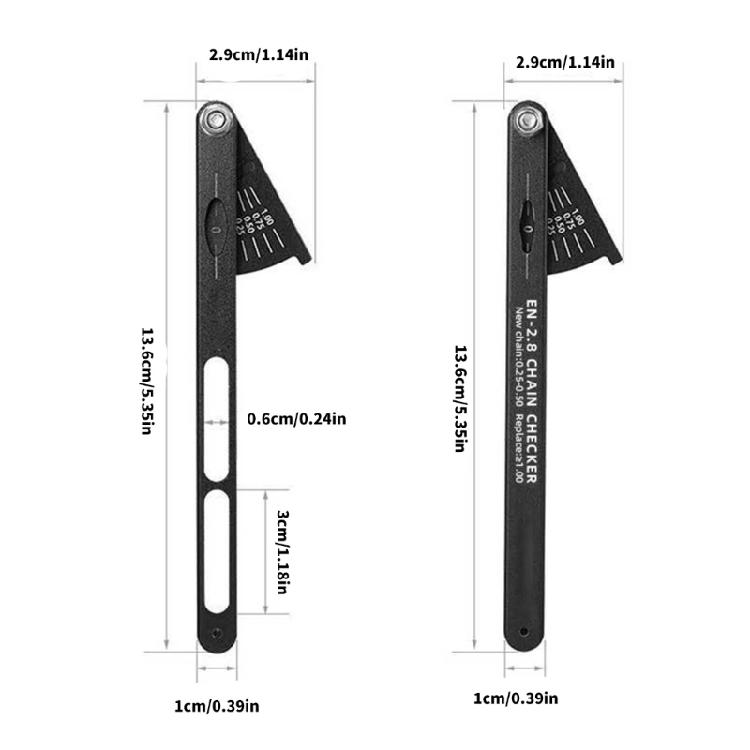 Professional Cycling Chain Checking Tool Accuracy Engineered Aluminum Alloy Wear Gauge for Efficiency Cycling Accessorie