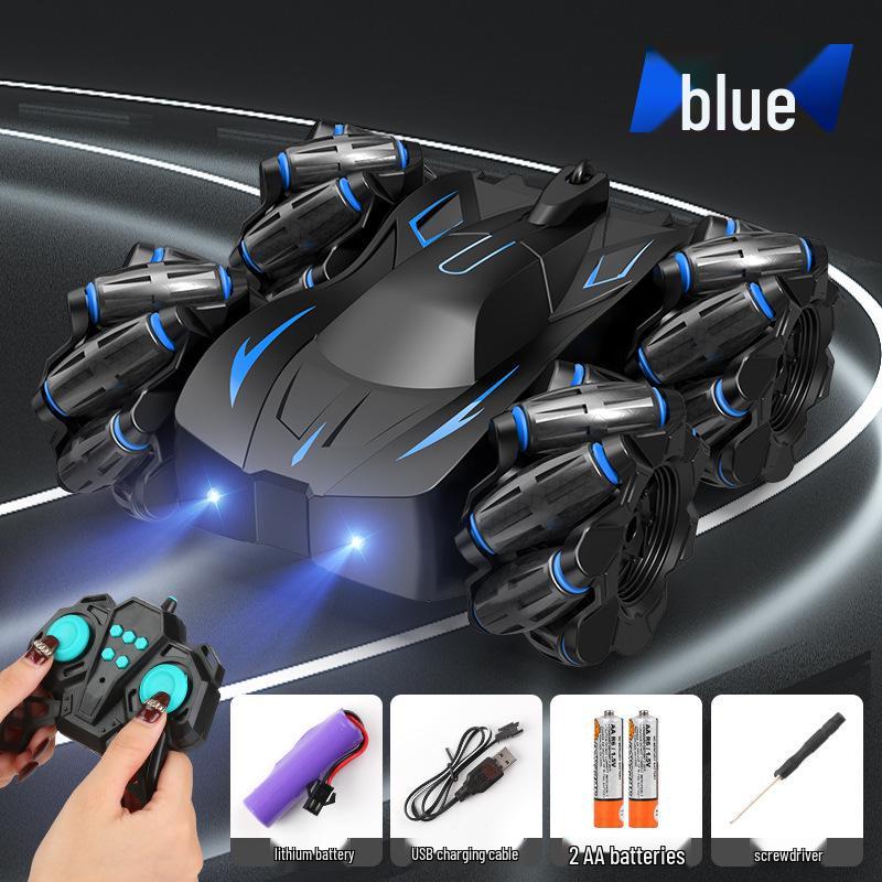 2.4G Remote Control Double-Sided Stunt Car: Flip, Drift, Four-Wheel Drive Tumbling Toy for Kids