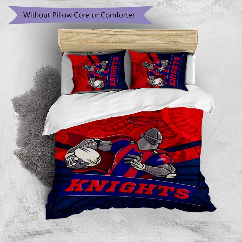 Knights 3pcs Bedding Set Duvet Cover Closure Includes 1 Duvet Cover & 2 Pillowcases for All Seasons Bedroom Home Dorm Decor
