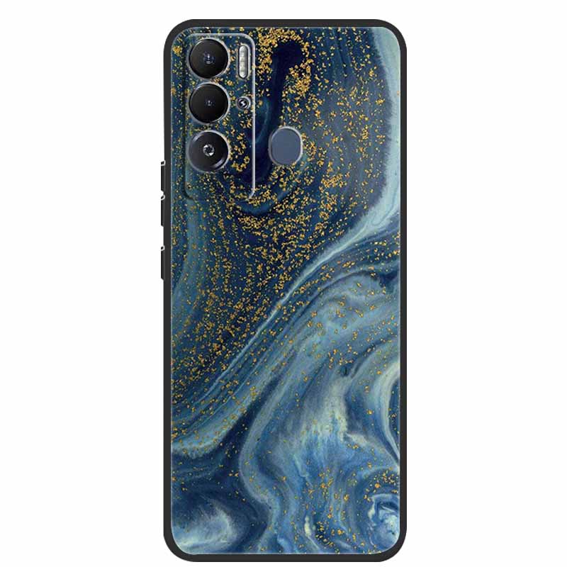 For Tecno Pova Neo Case Marble Soft Silicone Back Cover Phone Case for Tecno Pova Neo Bumper Coque LE6 Shockproof PovaNeo Funda