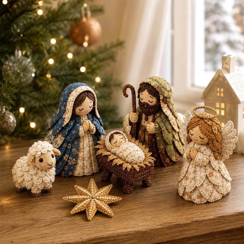 with Assembly Guide Nativity Scene Sewing Craft Kit Parent-Child Activities