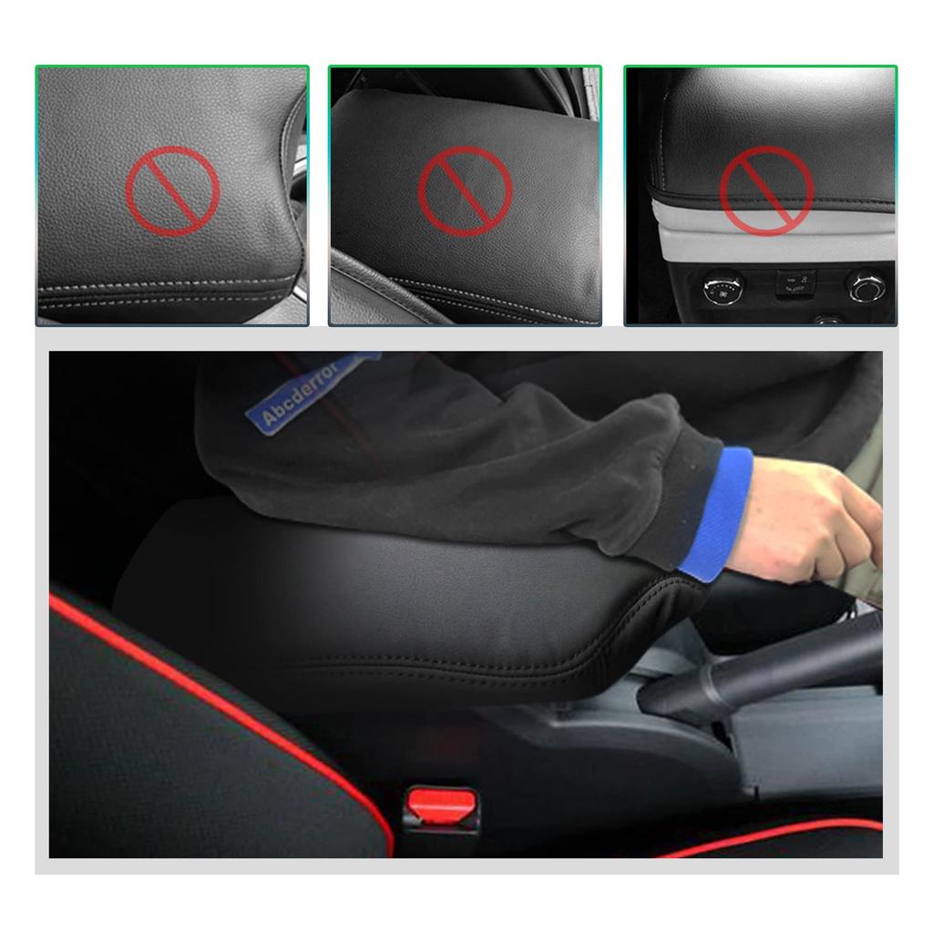 GAFAT Armrest Cover for Toyota Raize and Daihatsu Rocky Center Console Scratch and Stain Protective Interior Black (2nd Generation, 2019+) - Box,