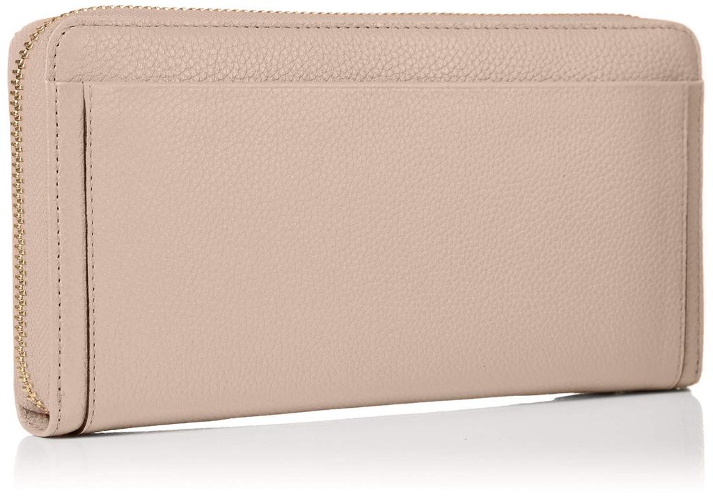 Marie Claire Women's Long Wallet with Round Zipper, Large Capacity, Coin Purse, Genuine Leather, 18 Card Slots, Carrousel Design, Beige