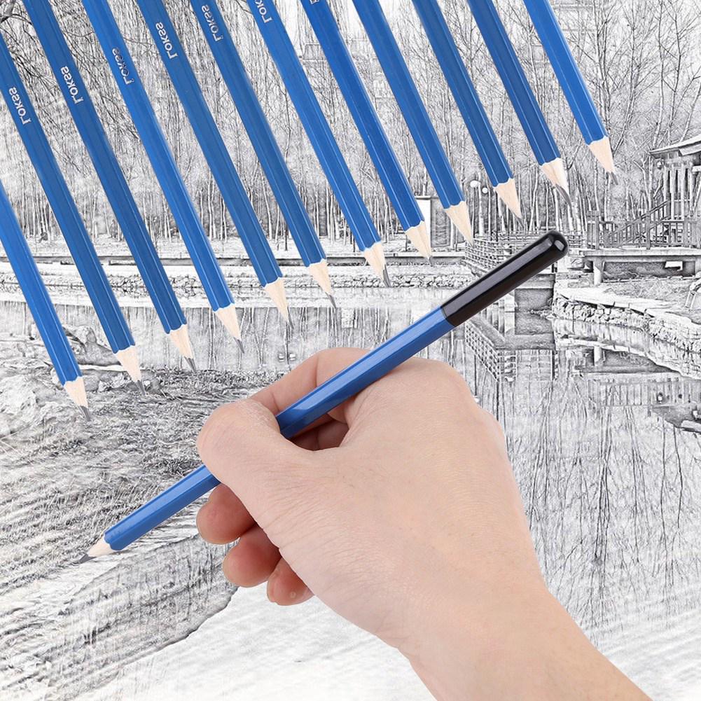 40PCS Professional Sketching Drawing Pencils Kit Set Art Supplies Students Painting Tool
