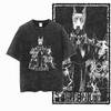 DoberUnisex Dog Vintage Graphic Printed Washed Distressed Big Size Black Cotton Unisexs Retro TShirt G
