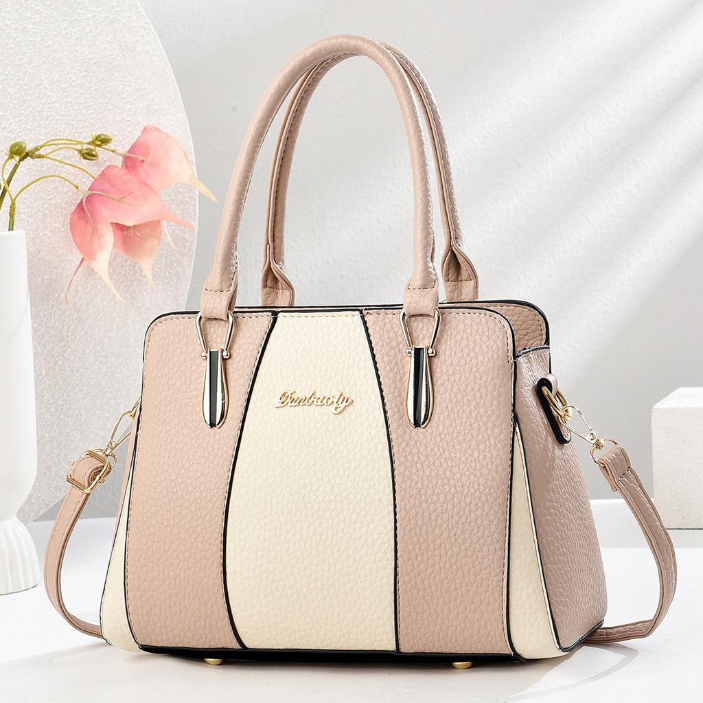 Stripe Color Matching Fashion Women Handbag Large Capacity Tote Bag Marble Texture Unique Design Hand Bag With Strap Crossbody