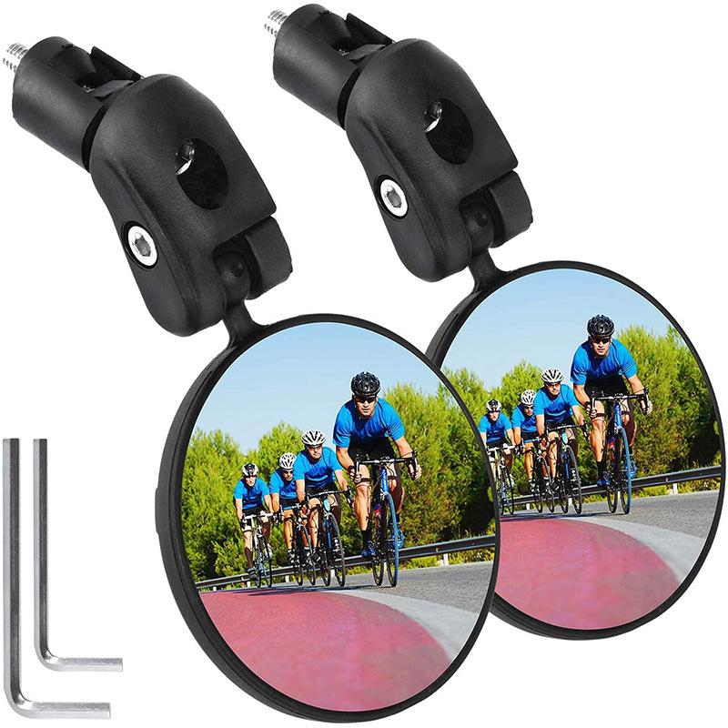 1/2PCS Bicycle Rearview Mirror 360 ° Convex Mirror Mountain Bike Rearview Mirror Rotatable Safety Side Mirror Bikes Accessories