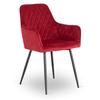 Bresso Burgundy Velvet Upholstered Dining Chair Modern Loft