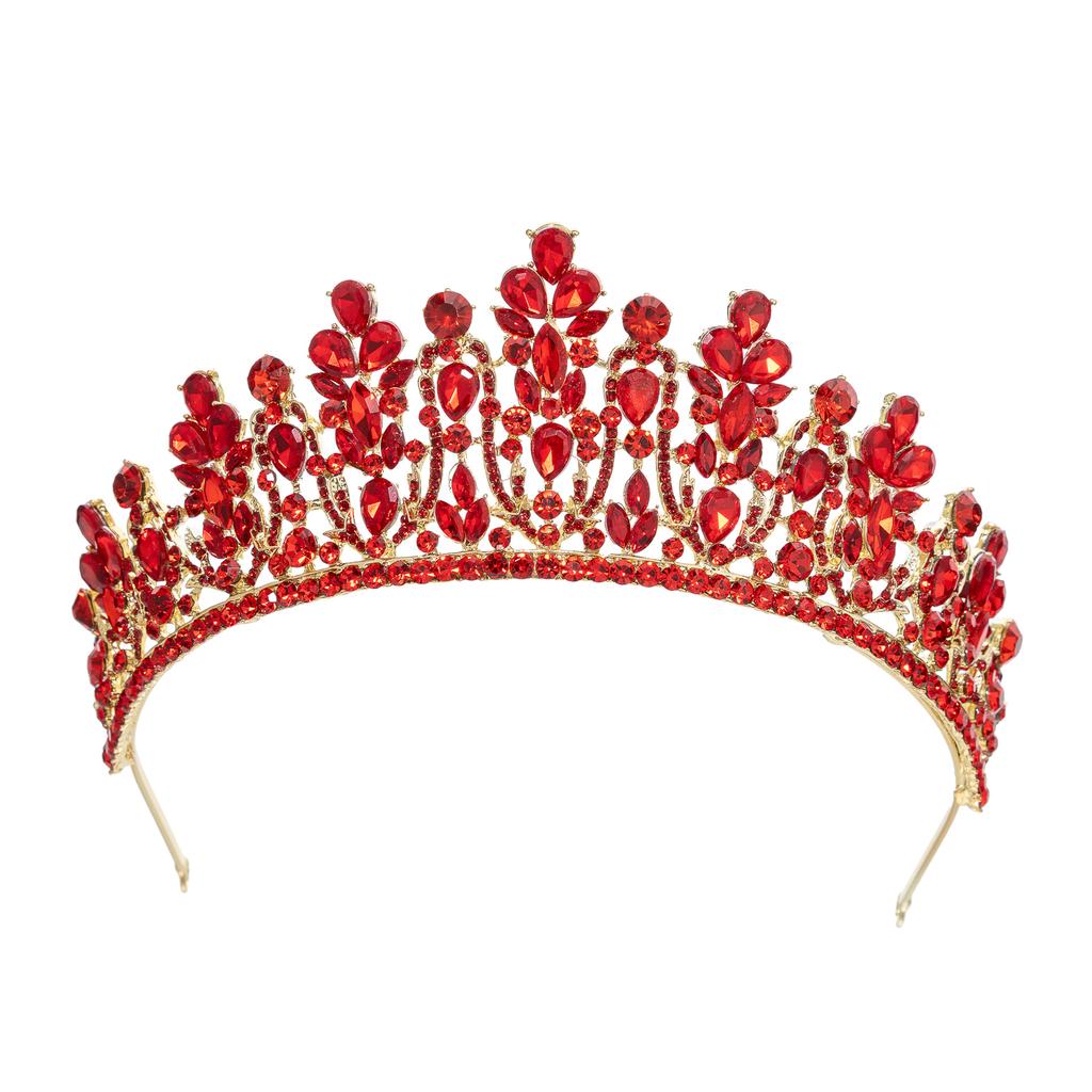 Baroque European and American Beauty Pageant Bridal Crown Tiara Alloy Crystal Wedding Headband Hair Accessories Crown