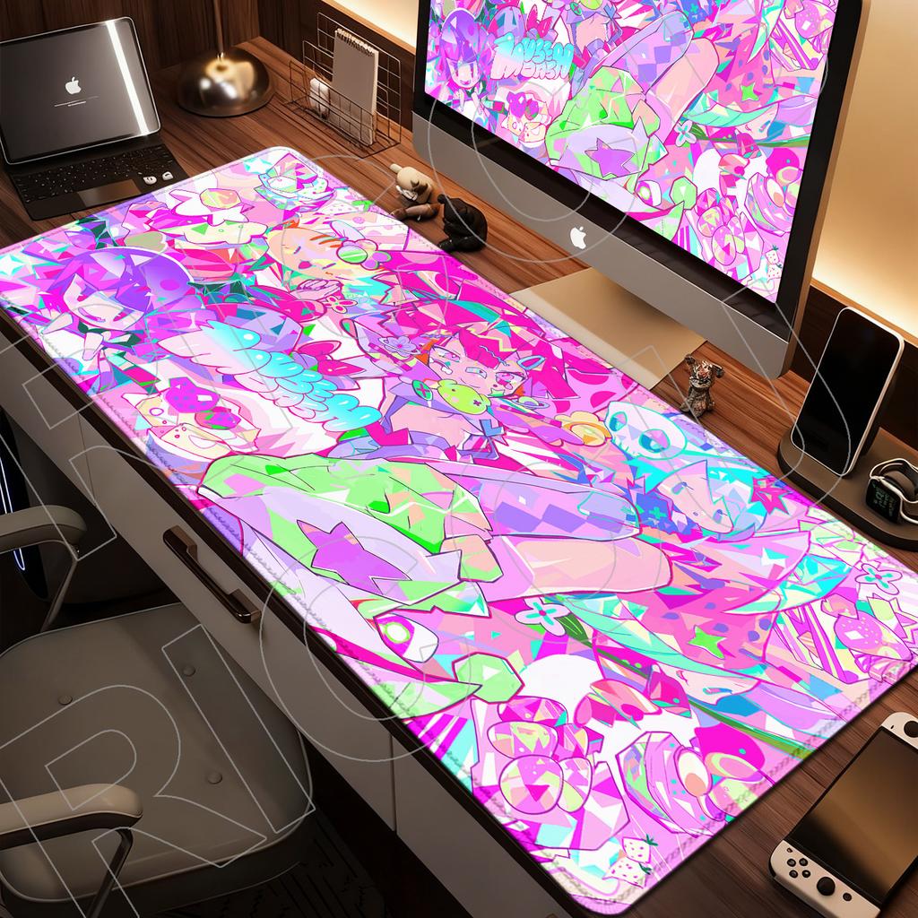 XXL HD-Druck Muse Dash Anime-Mädchen Mauspads Teppich Natürlicher Gummi Gaming 900x400mm Mauspads PC-Zubehör Schutz Schreibtischmatte