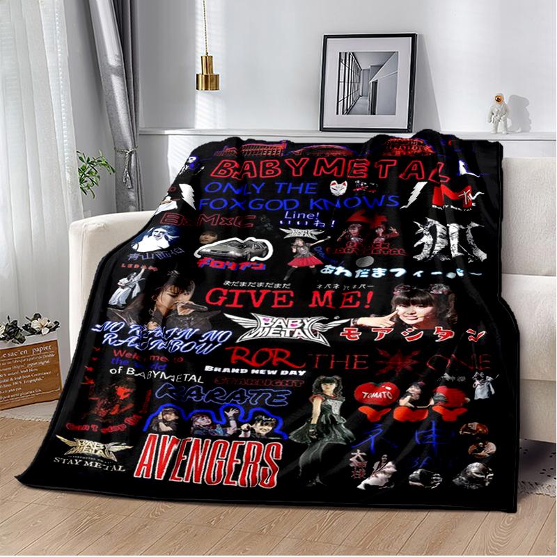 Pop Metal Band Throws Blanket for Kids Couch Sofa Travel Home Picnic Hiking Bed Beding Super Soft Flannel Blanket birthday gift