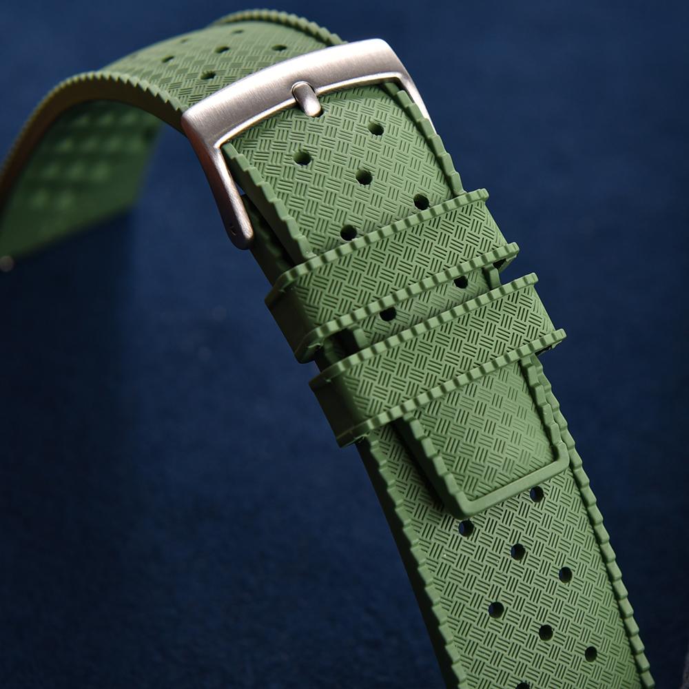 18/19/20/21/22/23/24mm Tropische FKM-Gummi-Uhrenarmbänder Schnellverschluss FPM-Armband Langlebiges Weiches Armband Wasserdichtes Sportuhr