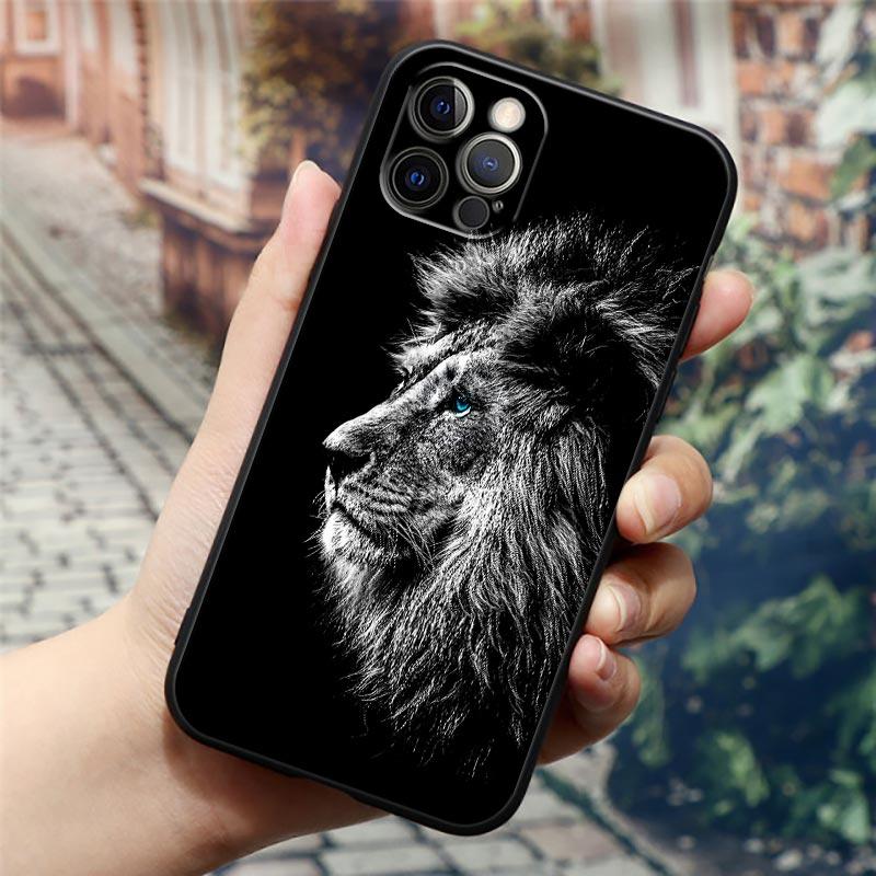Wolf Lion Tiger Animal Phone Case For Apple iPhone 16e 16 15 14 13 12 11 Pro Max XR XS 7 8 16 Plus SE2 Back Cover Silicone Cases