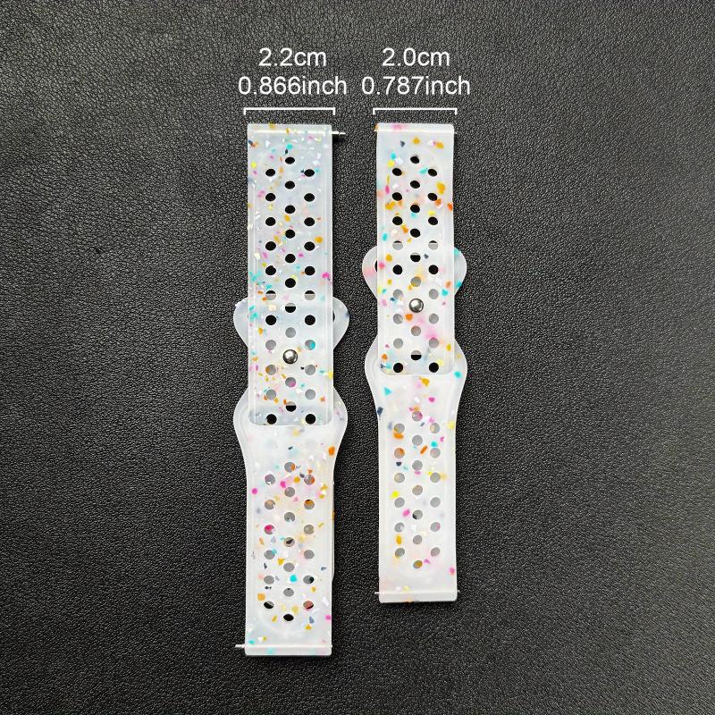 20/22mm Kleurrijk Siliconen Band met Vlindergesp in Achtvorm voor Huawei Watch GT5/Watch7, Ademend Zweetbestendig
