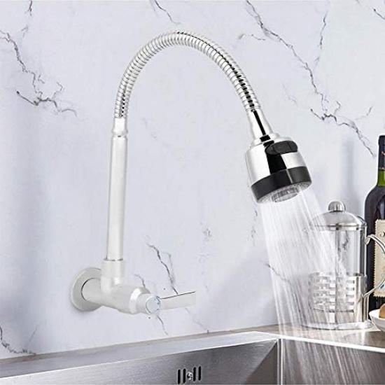 Kitchen Faucet G1/2inch Household Kitchen Single Cold Type Water 360??Rotatable Wall Mount Faucet