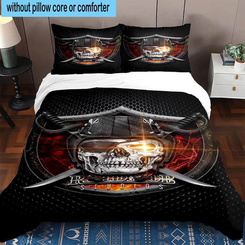 3PCS Rai-ders Football Legacy 3pcs Bedding,Including 3PCS Duvet Cover And 2pcs Pillowcases Perfect for Christmas,Ideal for Bedroom, Dormitory