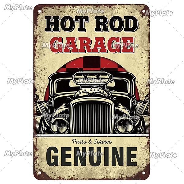 Vintage Auto Garage Metal Sign Vintage Plaque Rules Tin Sign Plate Wall Decor For Bar Club Man Cave Cartoon Art Painting Poster