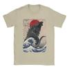 Short Sleeve Tees Unique Japanese Godzillaed Great Wave T-Shirt S-5XL Clothes Graphic Summer Men Crew Neck Pure Cotton T Shirts