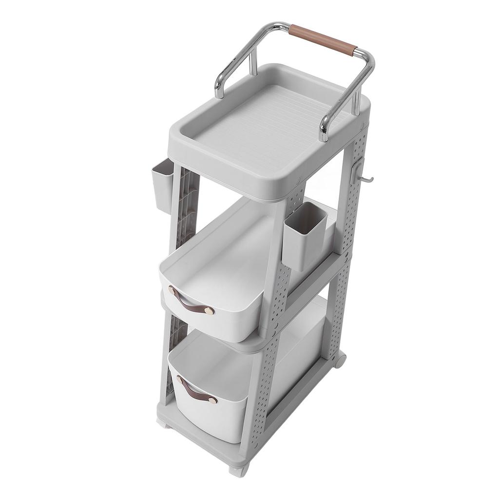 Rolling Utility Cart with Wheels Multi Functional Storage Trolley for   Living Room Kitchen Movable Storage