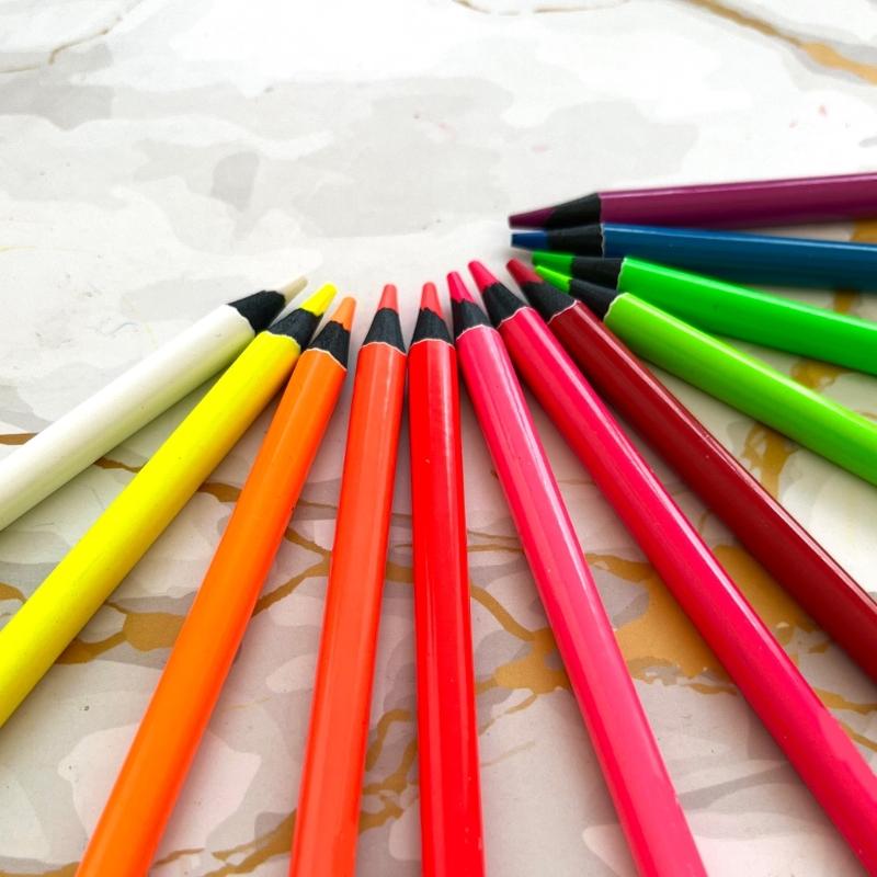 12Pcs Wood Colorful Pencils, Pre-sharpened Coloring Pencils 12 Color Drawing Pencils for Kid Coloring Book, Scrapbooking