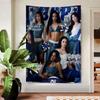 Korea Kpop Band K-katseye Anime Tapestry Hippie Flower Wall Carpets Dorm Decor Cheap Hippie Wall Hanging