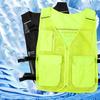 Ice Cooling Vest Breathable Mesh Outdoor Work Vest with Ice Packs Adjustable Waist