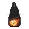 Soccer Ball Print Sling Bag Cool Football Art Pattern Crossbody Backpack Casual Chest Bag Lightweight Daypack for Travel Sports