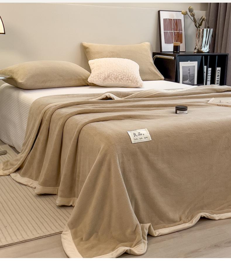 Thickened Muuji Flannel Milk Velvet Throw Blanket