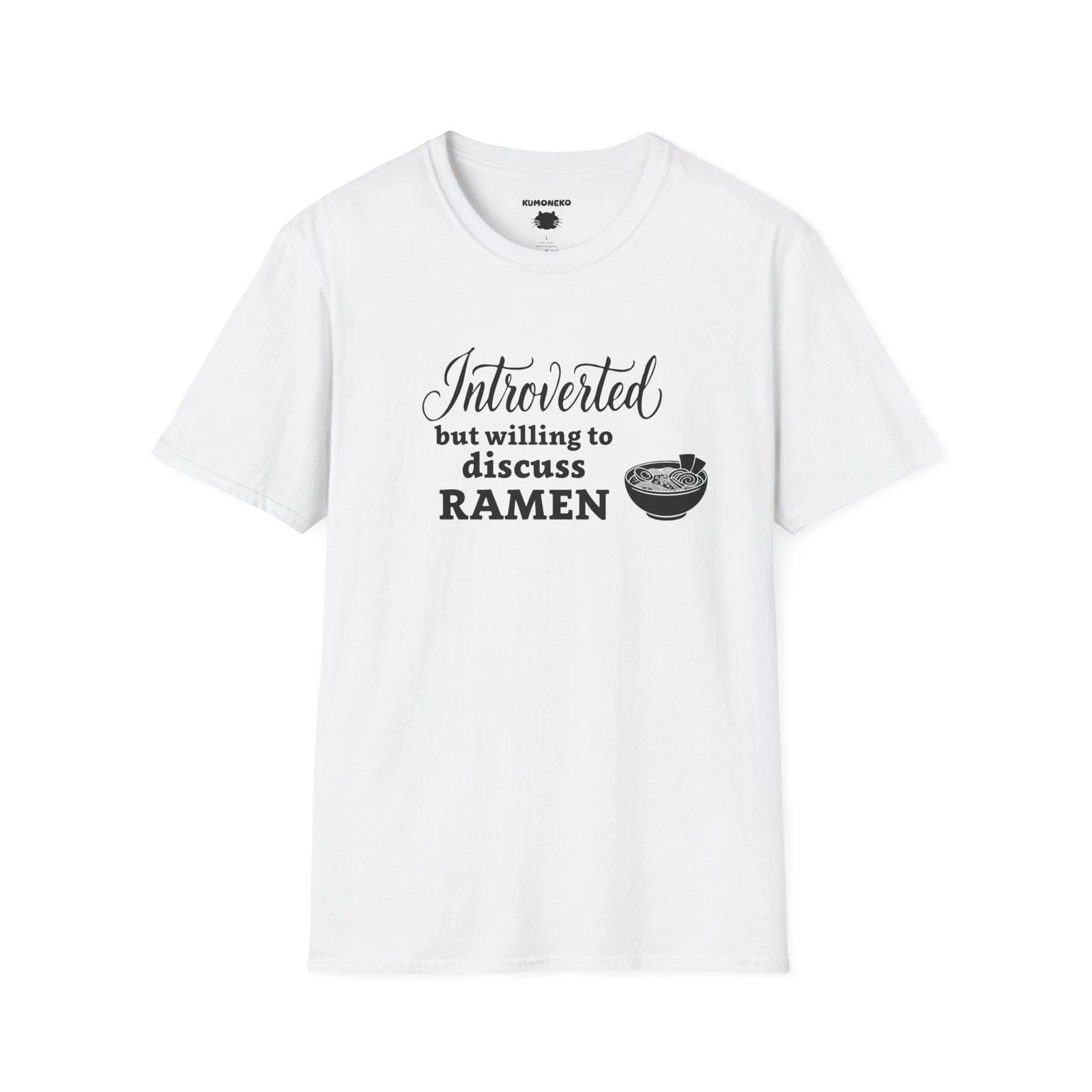 Introverted but willing to discuss ramen, funny ramen t-shirt XL