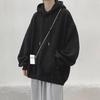 Korean Style Casual Unisex Hooded Pullover Sweatshirt - Long-Sleeved, Solid Color, Perfect for Spring and Autumn.