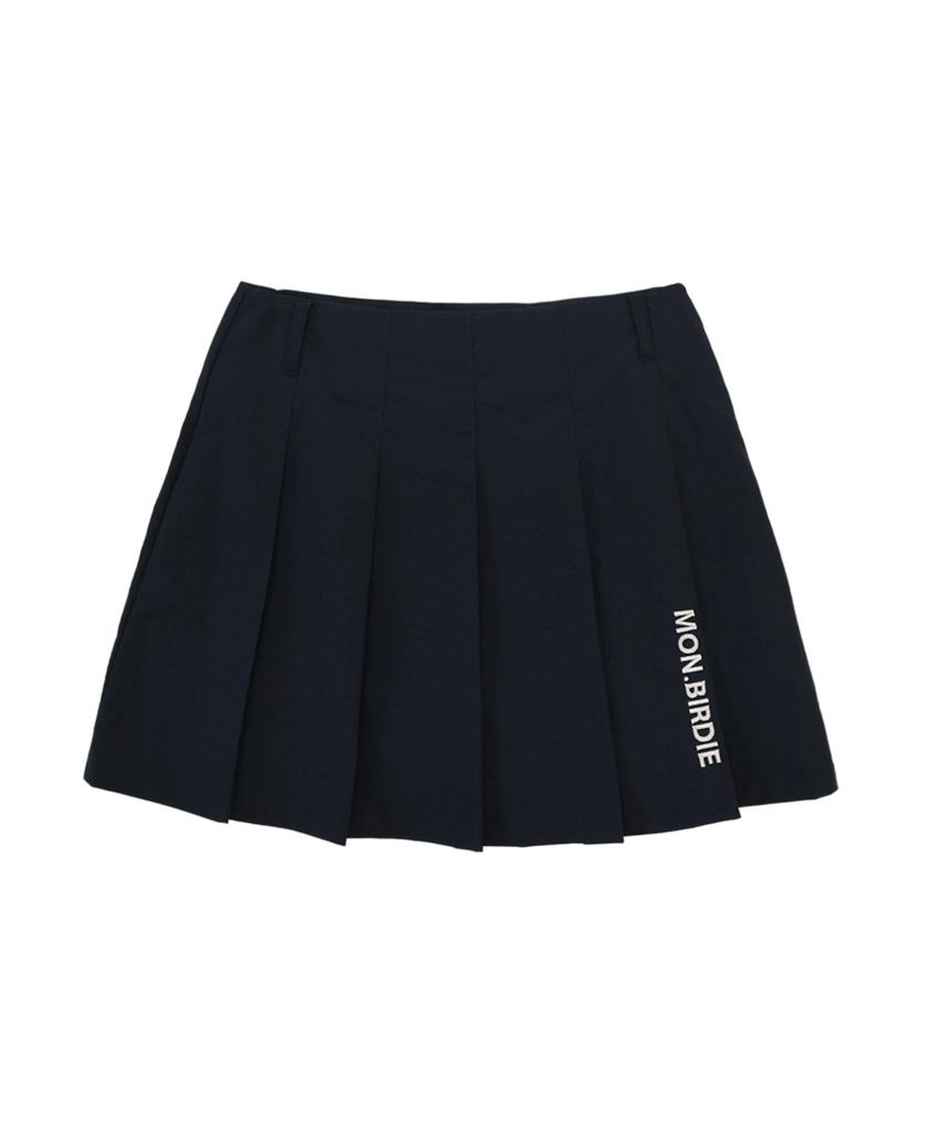 Mongbirdy Golf Ball Marker Patch Nylon Pleated Skirt Navy