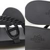 Hermes Chaine d’Ancre Sandalen schwarz Gummi Damen Gebraucht