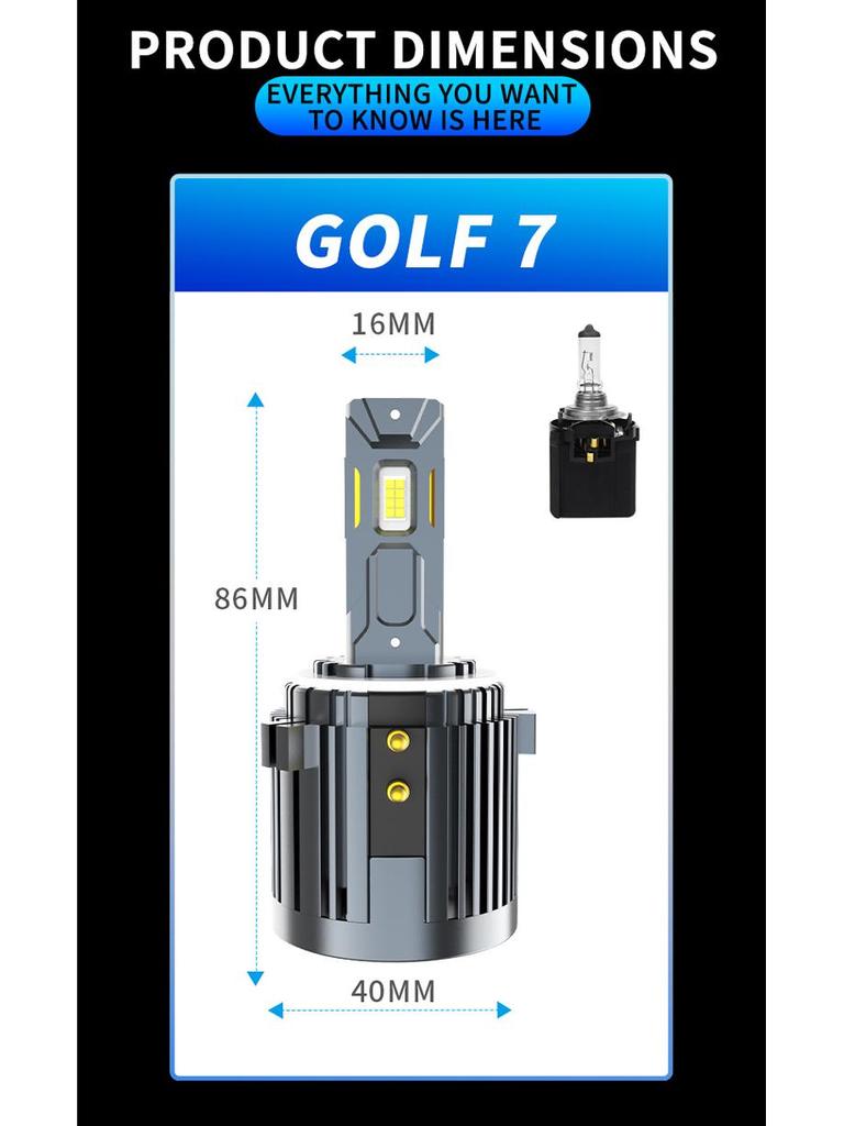Golf 7 H7 LED Headlight Bulbs: Premium Halogen Replacement for German Cars, Hot New Item